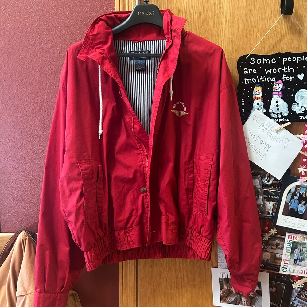 Tommy Hilfiger Red Windbreaker Jacket